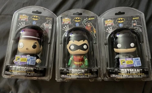 Funko POP! Batman Robin Penguin Set of 3 Clamshell San Diego Comic-Con SDCC 2025