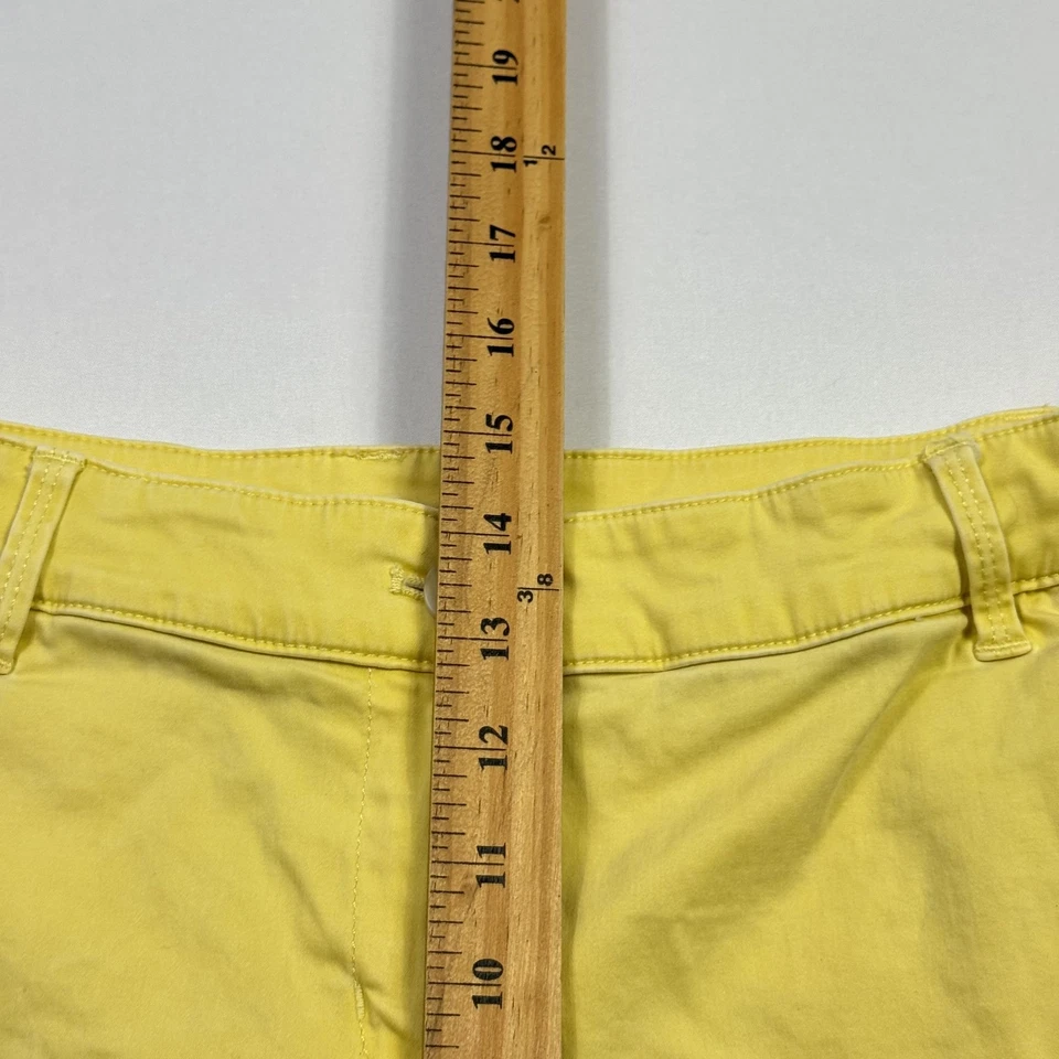 Tommy Bahama Pantalones Cortos Mujer 10 Amarillo Chino Elastizado Informal Verano Playa Foto 4 de 4