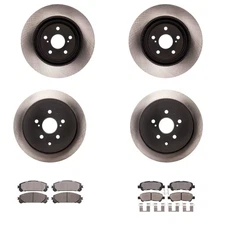 Advics Front Rear Disc Brake Rotors & Brake Pads Kit for Toyota Highlander 08-13