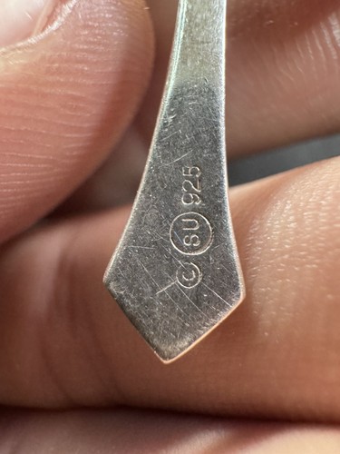 Lotto gioielli pendenti croce zaffiro argento sterling 925 argento sterling 3,1 g vintage I - Foto 7 di 10