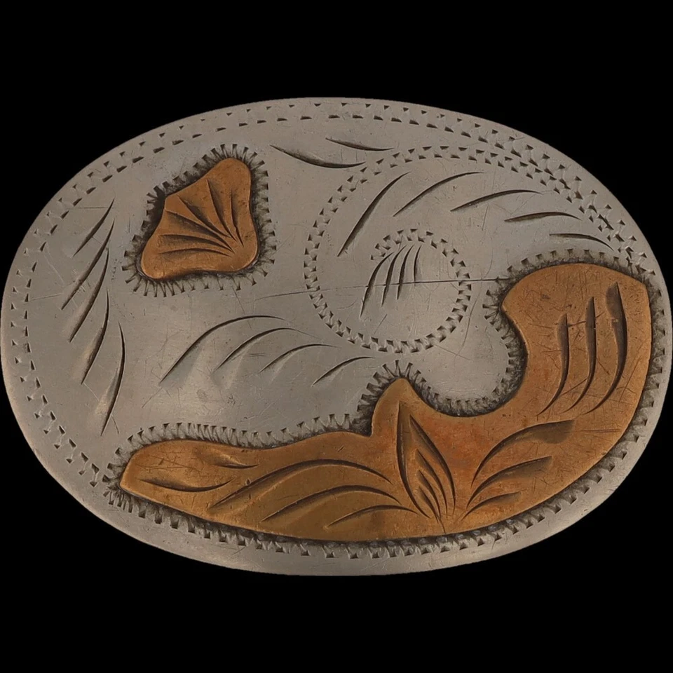 G Plateado Vaquera Flor Floral Rodeo Western Damas Niñas Vintage Hebilla de Cinturón Foto 3 de 4