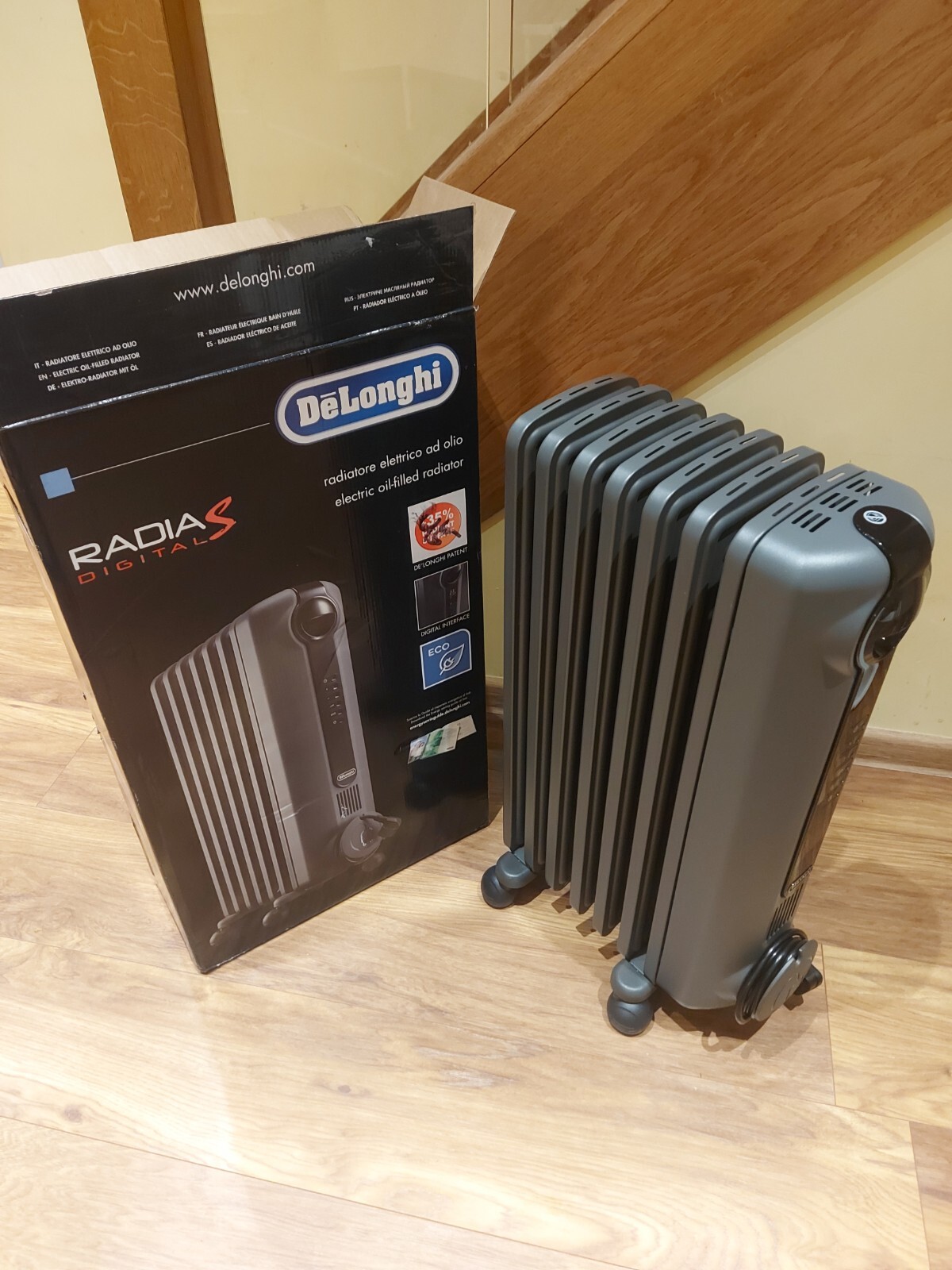 DeLonghi Radia S 1.5kW Oil Filled Radiator Grey TRRS0715E.G | eBay