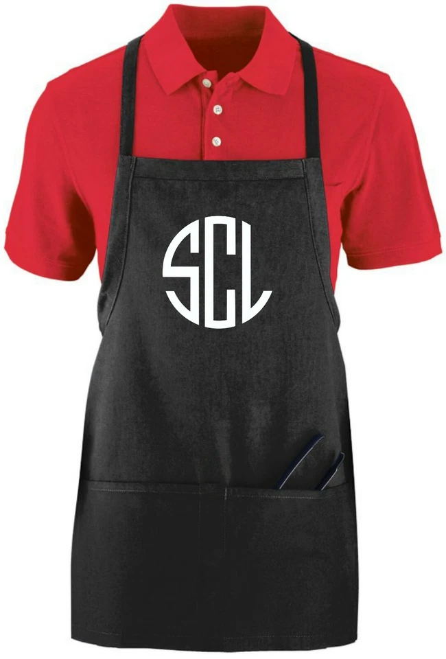 Custom Monogrammed Apron w/ YOUR INITIALS Tavern Size (20" x 24") monogram gift - Image 4 of 4