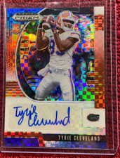 2020 Prizm Draft Picks Rookies Blue/Red /99 Tyrie Cleveland Rookie Auto (1502)