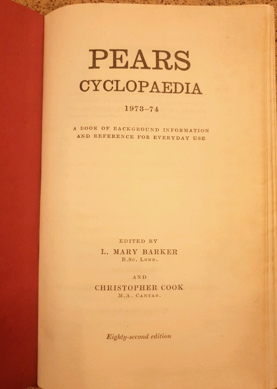 Vintage Pears Cyclopedia 197374 Eighty Second Edition eBay