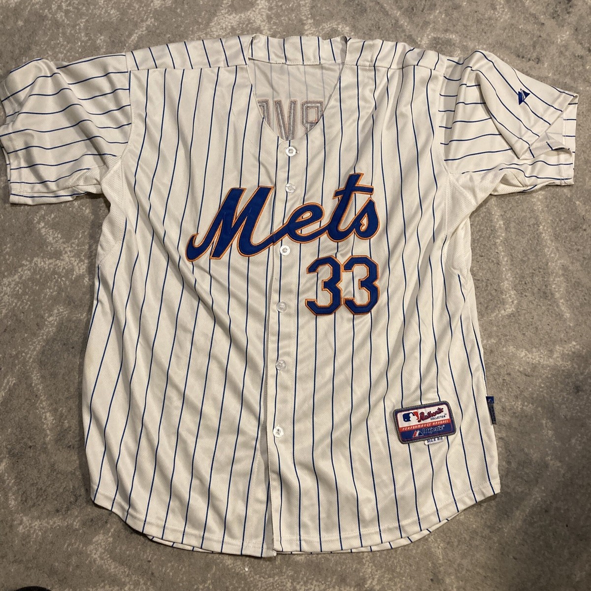 NY METS - MATT HARVEY - #33 - Pin Striped Majestic COOL BASE