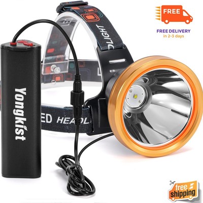 Super Bright Headlamp, High Power Headlight Rechargeable LED Spotlight Waterproo