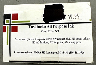 6 Bottles Tsukineko Vivid Colors FANTAST/X Ink Suitable For All Porous Surfaces