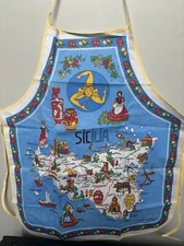 NWOT- Sicilia Italian Colorful cotton Cooking Apron with ties