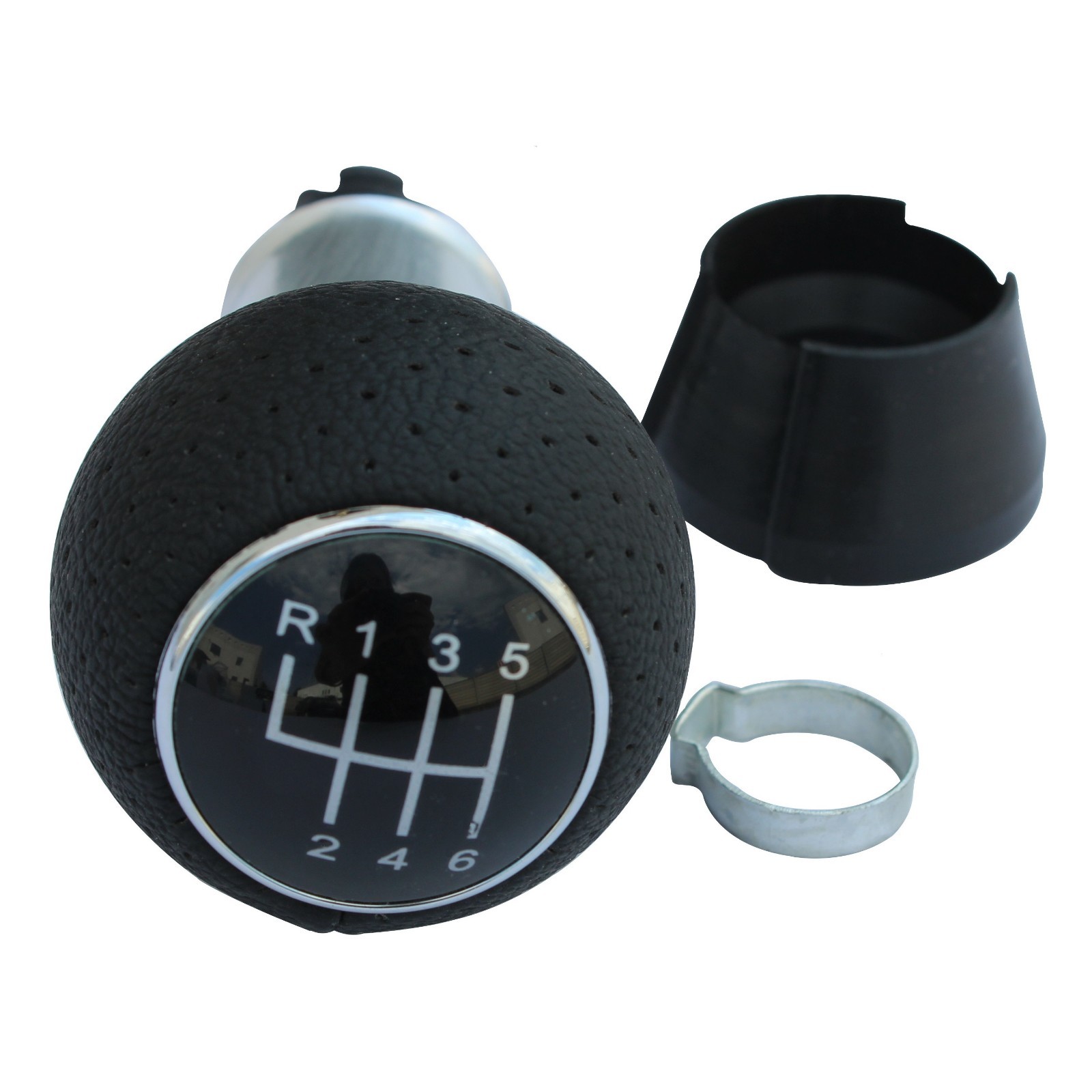 POMELLO CAMBIO MANUALE AUDI A3 8P S3 2003-2012 5 MARCE IN CUOIO SLINE – RICAMBI - Foto 6