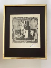 PABLO PICASSO | Vintage 1940 Signed Print | Ltd. Collector Piece Framed