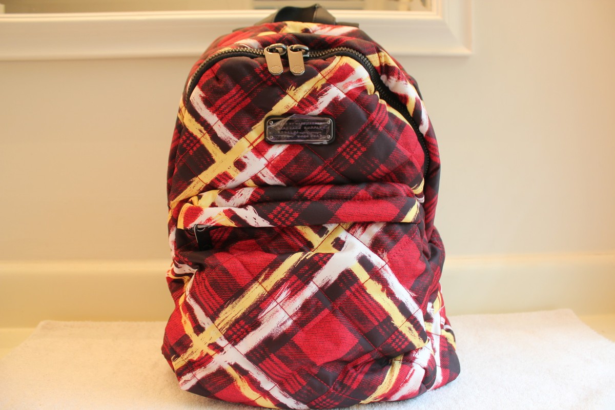 Marc Jacobs Red and Purple Patterned Backpack MARC JACOBS - Girls Pink Diamanté Backpack (40cm  main image 4