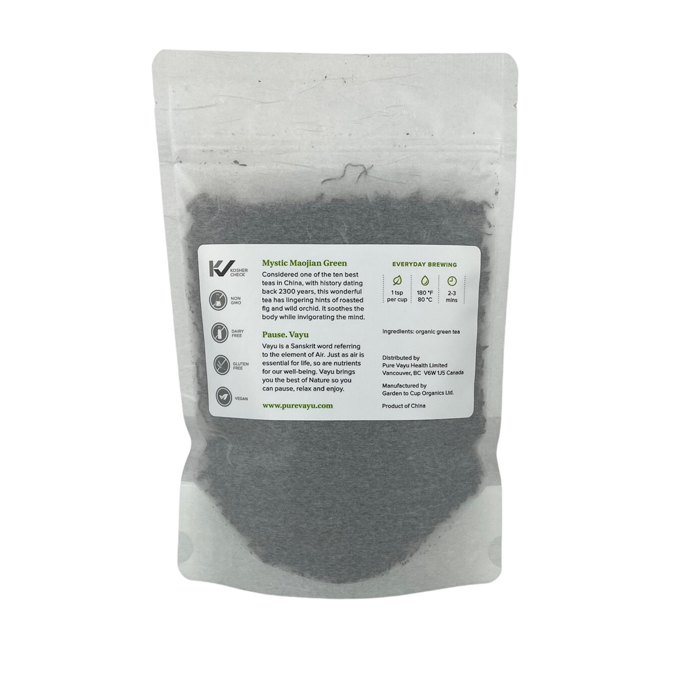 Vayu Mystic Moajian Green Organic Loose Leaf Single Estate Green Black Tea 100g