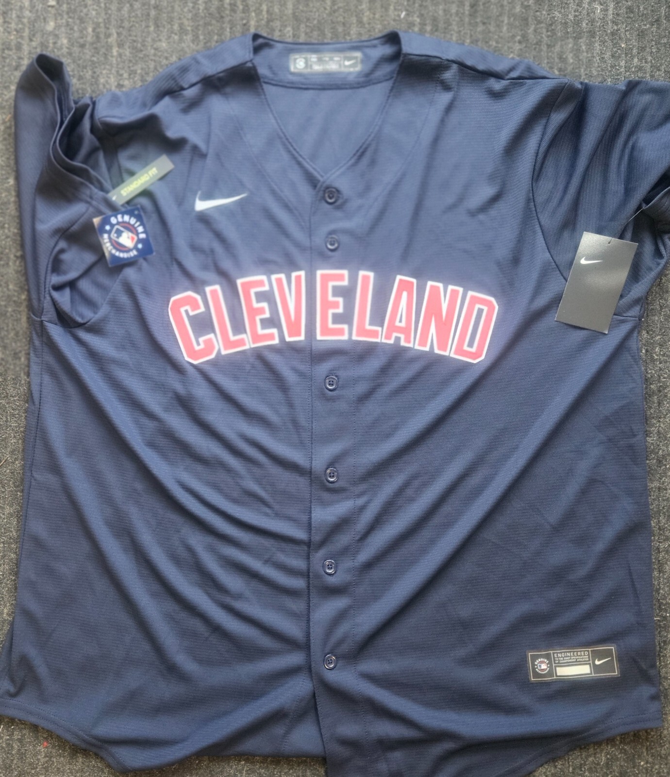 Cleveland Indians Blue Cleveland Road Nike Jersey BRAND NEW W/TAGS 2X