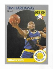 Tim Hardaway 1990 NBA HOOPS BASKETBALL ROOKIE CARD #113 Golden State Warriors RC. rookie card picture