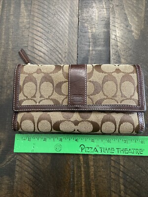 Brown Coach Wallet With Checkbook Holder Coach Wallet With