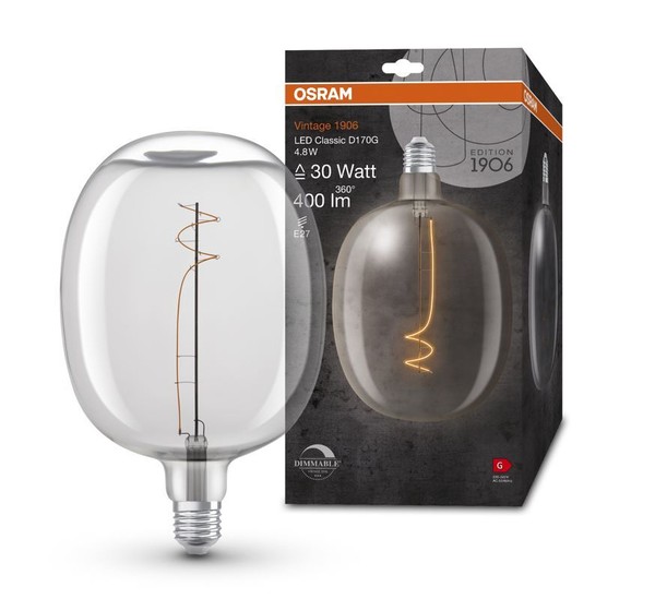 Osram E27 Led GlüHlampe Dekorative Ballonform Dimmbar 4,8W Wie 30W Warmweiß-image