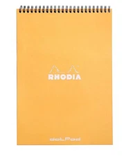 Rhodia Wirebound Dot Grid Paper Notebook in Orange - 8.25 x 11.75 - NEW R18503