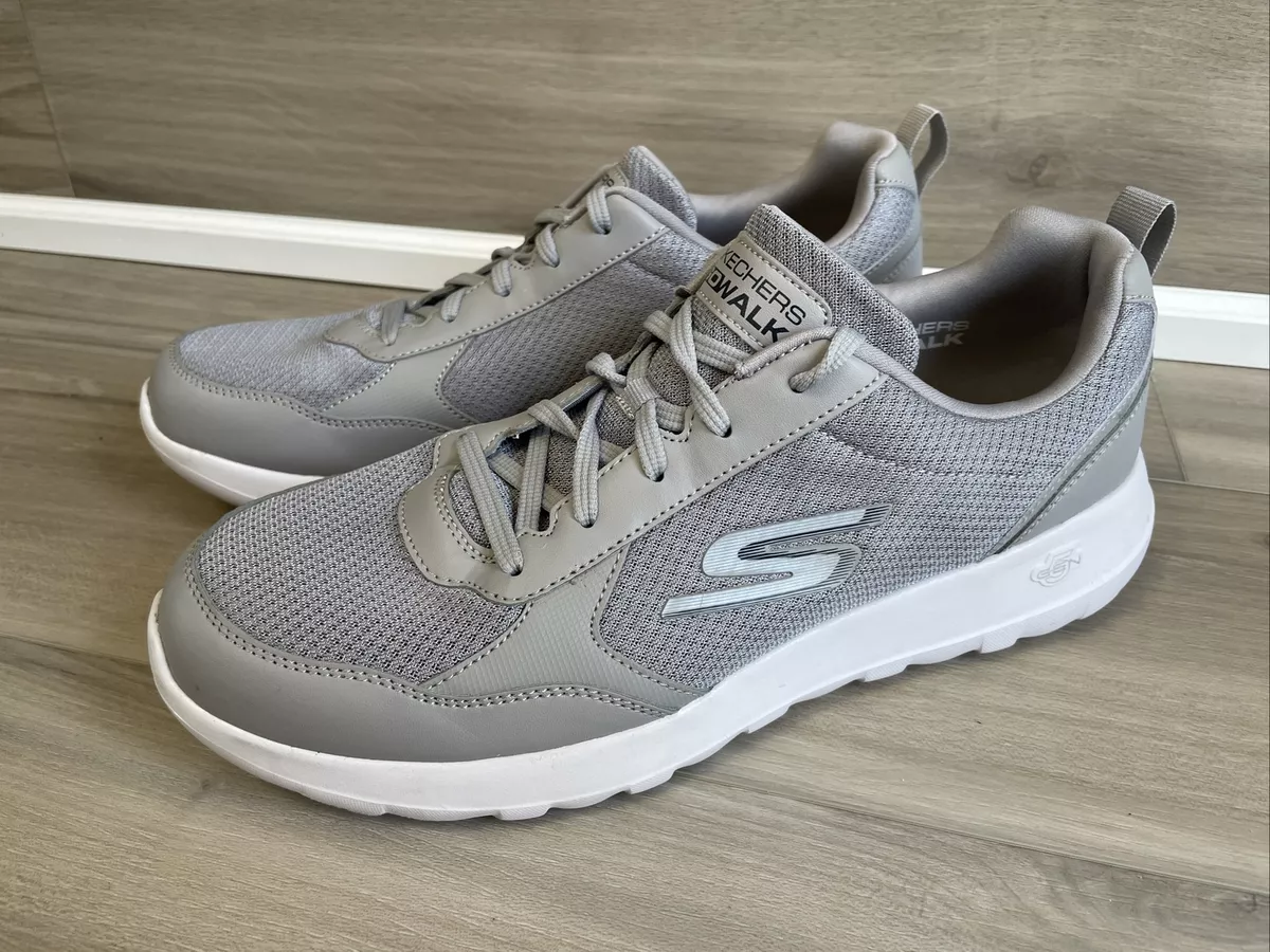 Skechers Mens Gowalk Max 216166 Gray Grey Casual Shoes Sneakers Size 11 MINT
