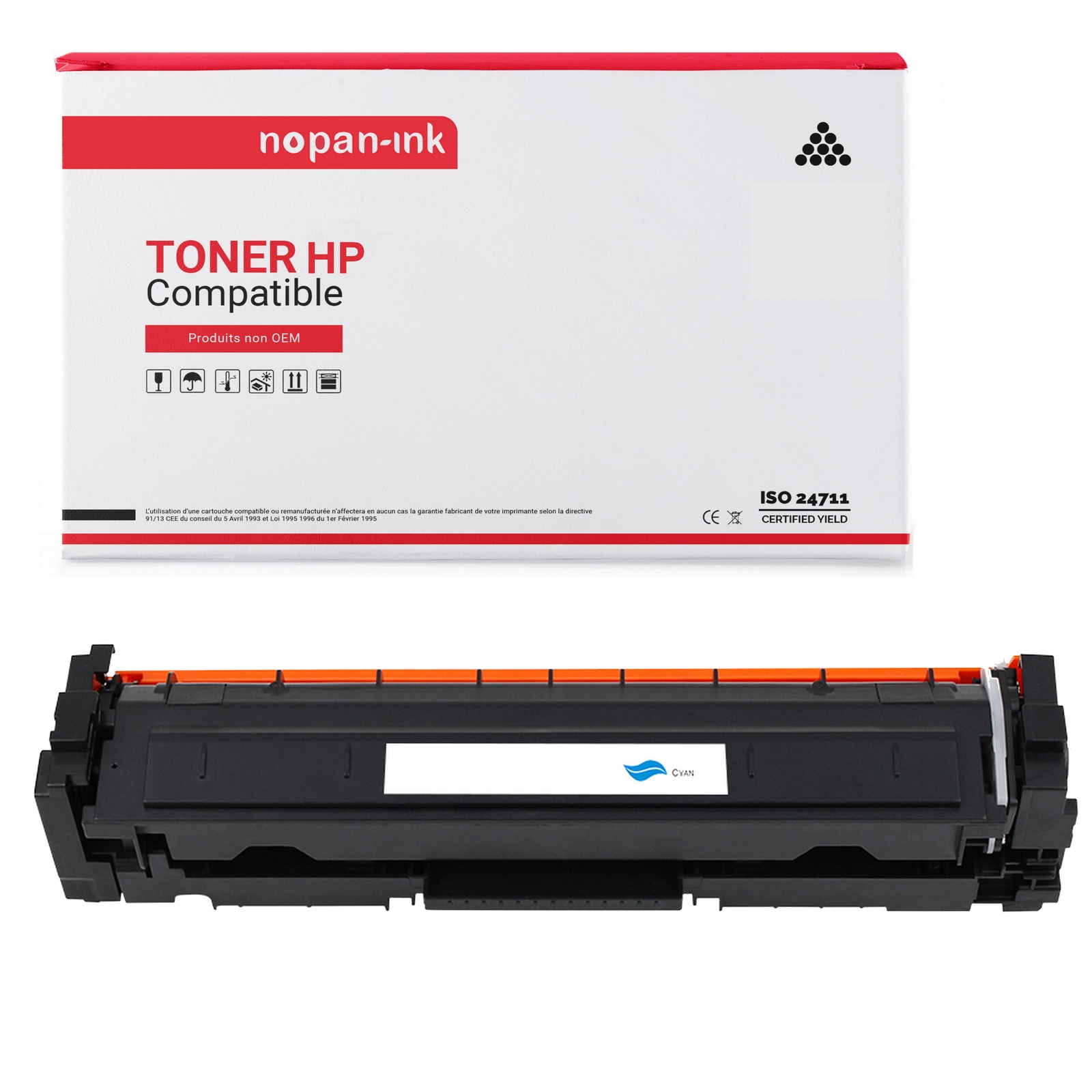 Toner cyan CF531A compatible HP pour imprimer des graphiques nets
