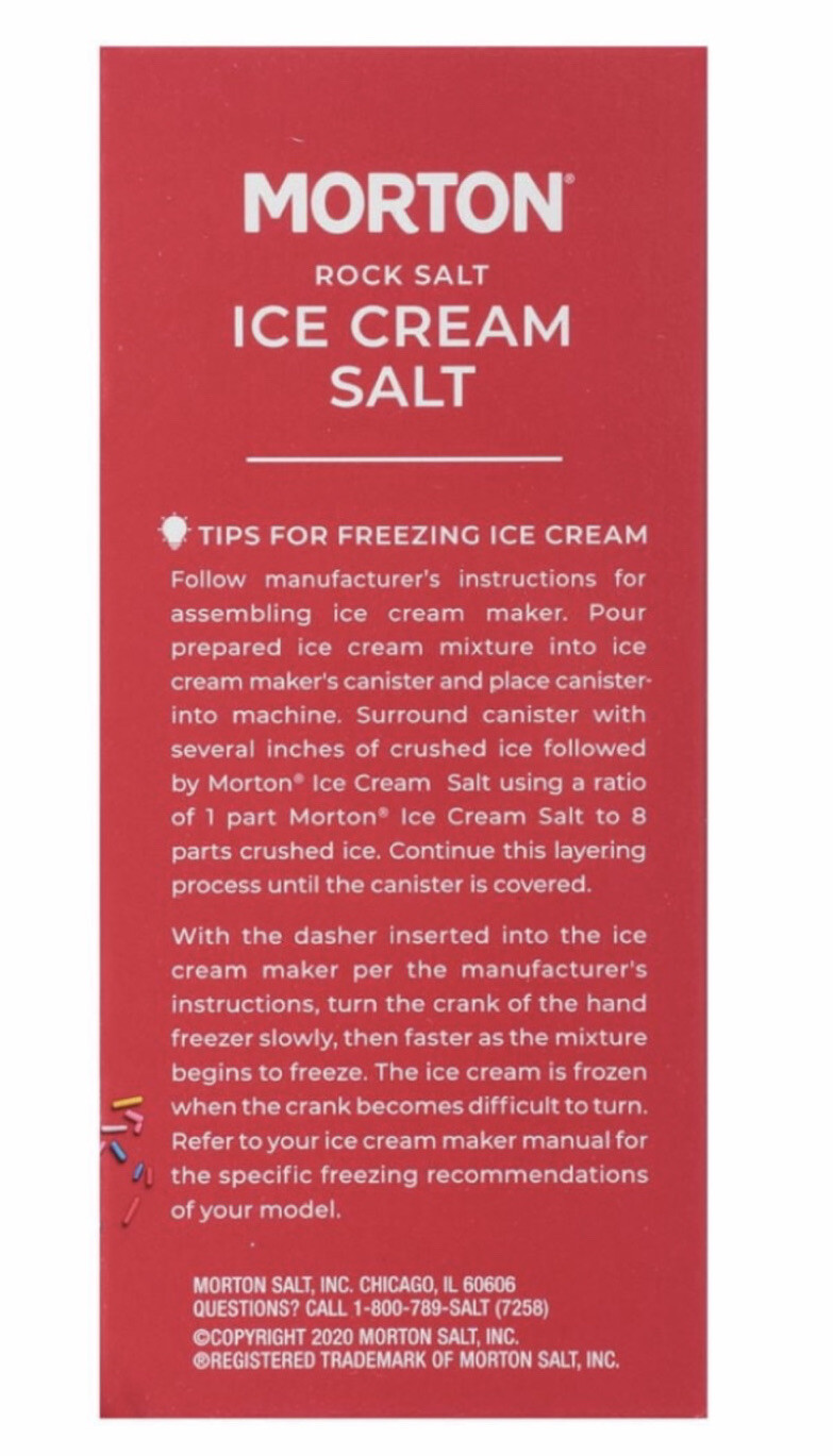 Morton Ice Cream Salt For Making Homemade Ice Cream Rock Salt Crystal BestSeller eBay