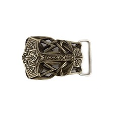 Thor's Hammer german silver buckle, Scandinavian Old Norse Mjolnir belt buckle