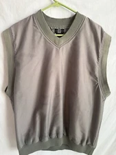 Y2K Vintage Nike Golf Polyester Vest Center Swoosh Logo Mens Medium Gray