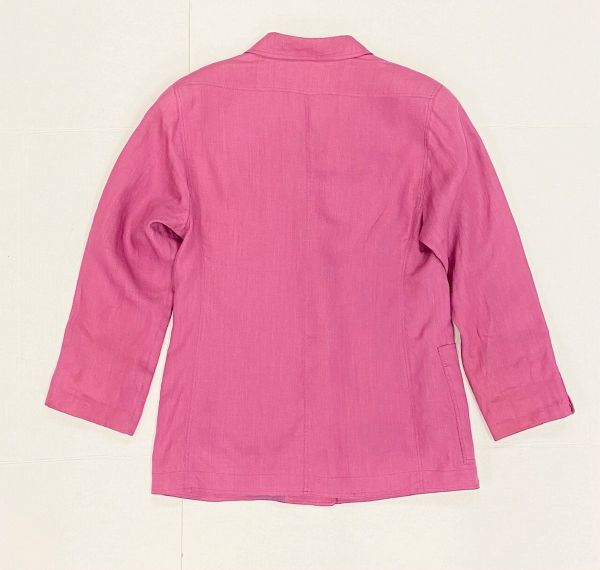 GUCCI Pink Lightweight Linen Blazer Suit Jacket 42 = 6 S (VINTAGE