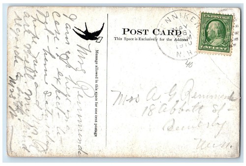 1910 Hotel Henniker Exterior Roadside Henniker New Hampshire NH Vintage Postcard - 第 2/2 張圖片