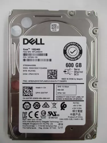 XXTRP 0XXTRP Dell 600GB 10000RPM 12Gbps SFF 2.5" SAS ST600MM0069 HDD HARD DRIVE - Picture 3 of 4