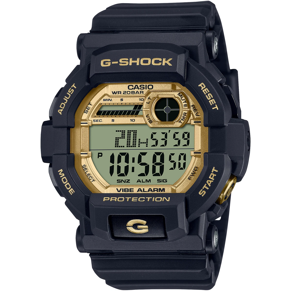 Casio g top shock vibe alarm