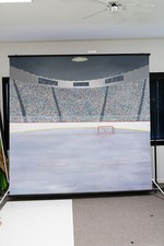 9ft x 9ft Vintage Canvas Photography Backdrop - Hockey Stadium