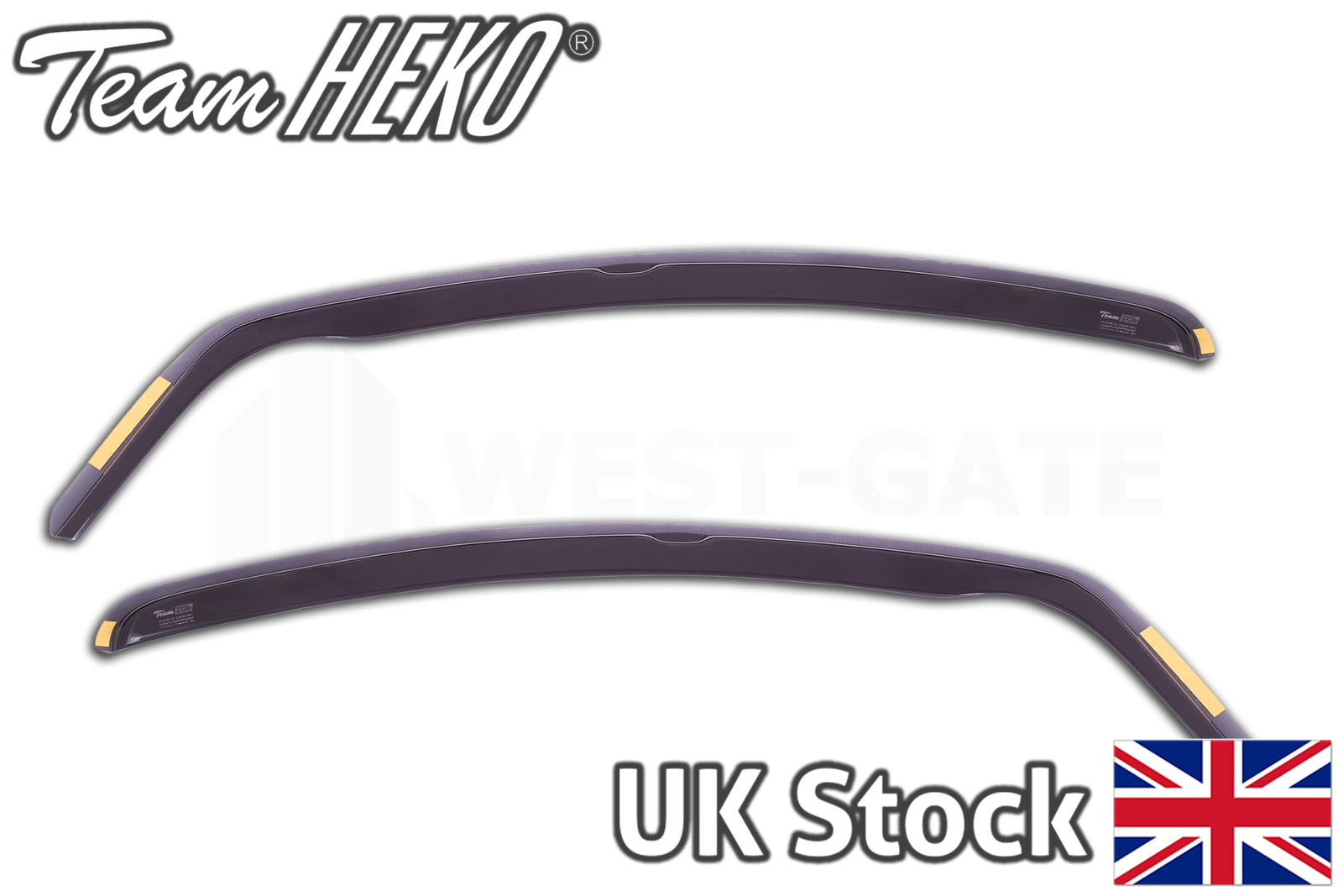 HEKO wind deflectors front set 2piece TOYOTA AYGO mk1 5doors hatchback