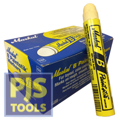 1 oder 12 Markal B Cold Surface Paintstik Marker Buntstifte gelb weiß Lackstift