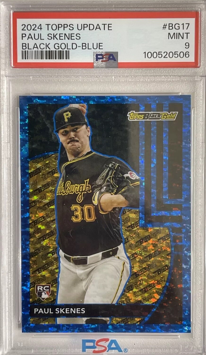 Paul Skenes 2024 Topps Update Series - Topps Black Gold Blue #BG-17 (RC)
