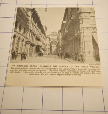 Via Tommaso Grossi tolle Spielhalle Kuppel modische Cafés teure Geschäfte um 1926