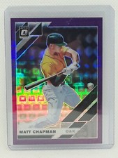 Matt Chapman 2019 Donruss Optic Baseball PURPLE PANDORA (/99) Oakland Athletics