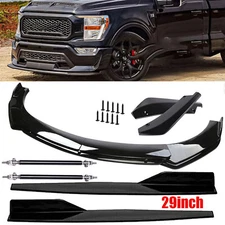 For Ford F150 F-150 Front Bumper Lip Splitter Spoiler Body Kit Side Skirt