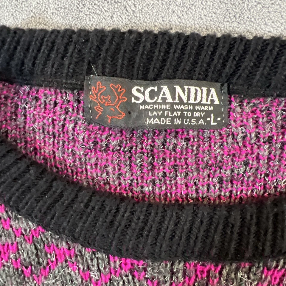 Suéter de Lana Scandia Vintage Hecho en EE. UU. Para Hombre Años 80 90 Talla Grande Foto 2 de 4