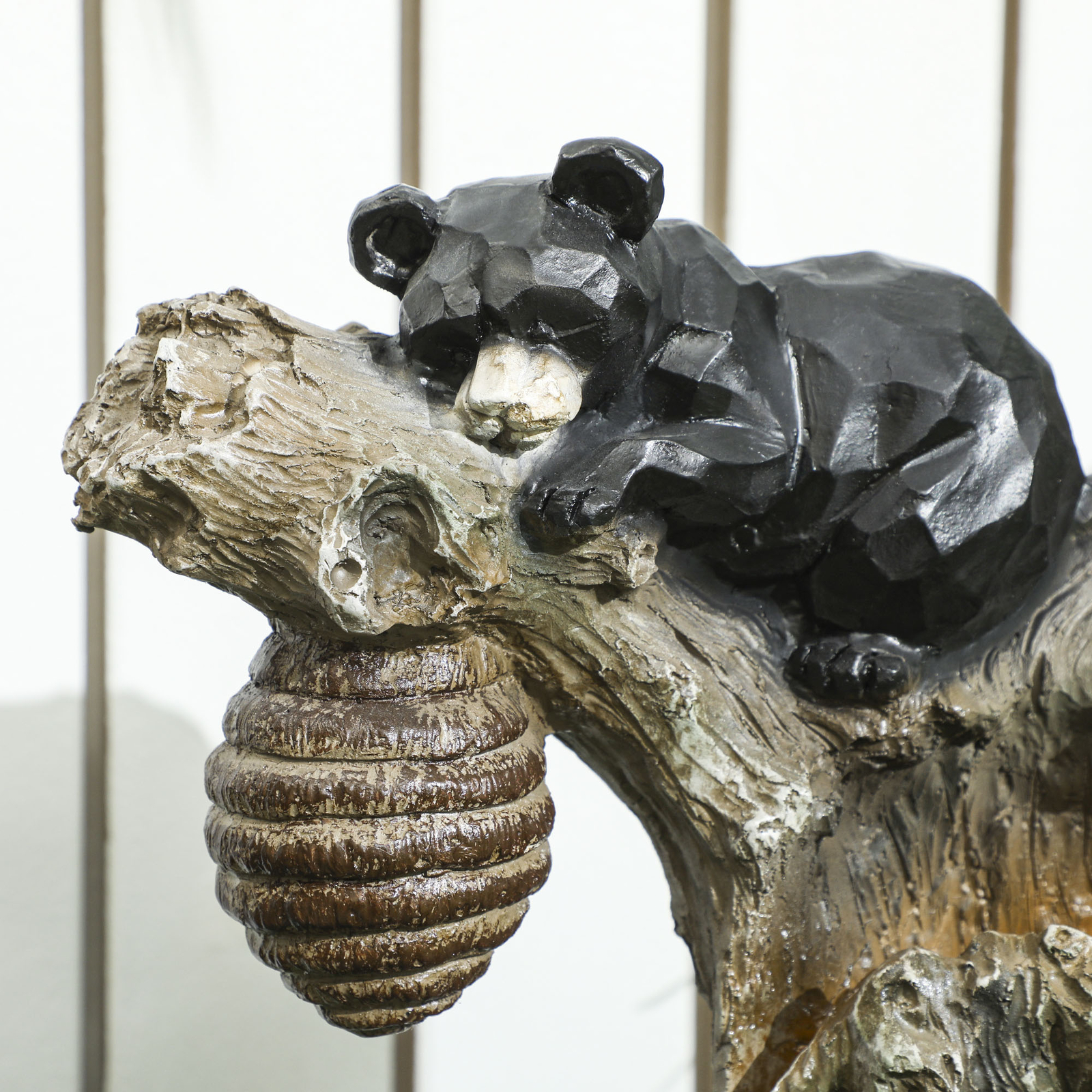 Outsunny 22.4" 3-Tier Outdoor Water Fountain with LED Lights, Pump