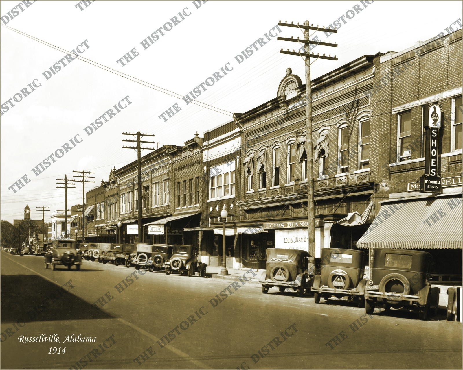 Russellville, AL Alabama 1914 8x10 Historic Antique Photo Reprint FREE