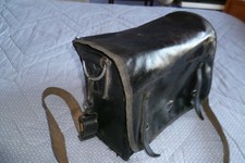 Sacoche cuir & toile Musette Etui Gendarmerie CRS Police Armée Moto Harley Jeep