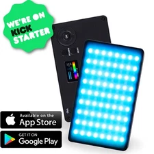 Hakutatz Pocket Size AW RGB LED Light iOS Android Apps Control Video Vlog Effect