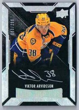 2015-16 UD BLACK LUSTROUS ROOKIE VIKTOR ARVIDSSON ROOKIE AUTO 083/299 NASHVILLE