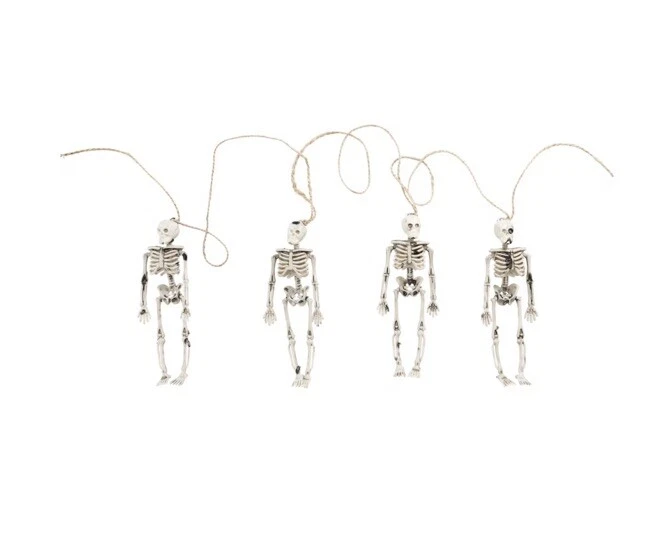 Guirnalda de esqueleto 10 paquetes decoración fiesta de Halloween utilería 5 pies brillo gótico Foto 2 de 3