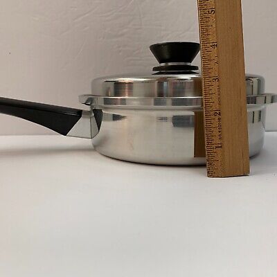 AMWAY QUEEN Vintage Saucepan 18-8 Stainless Multi-ply USA AMWAY QUEEN Vintage Saucepan 18-8 Stainless Multi-ply USA
