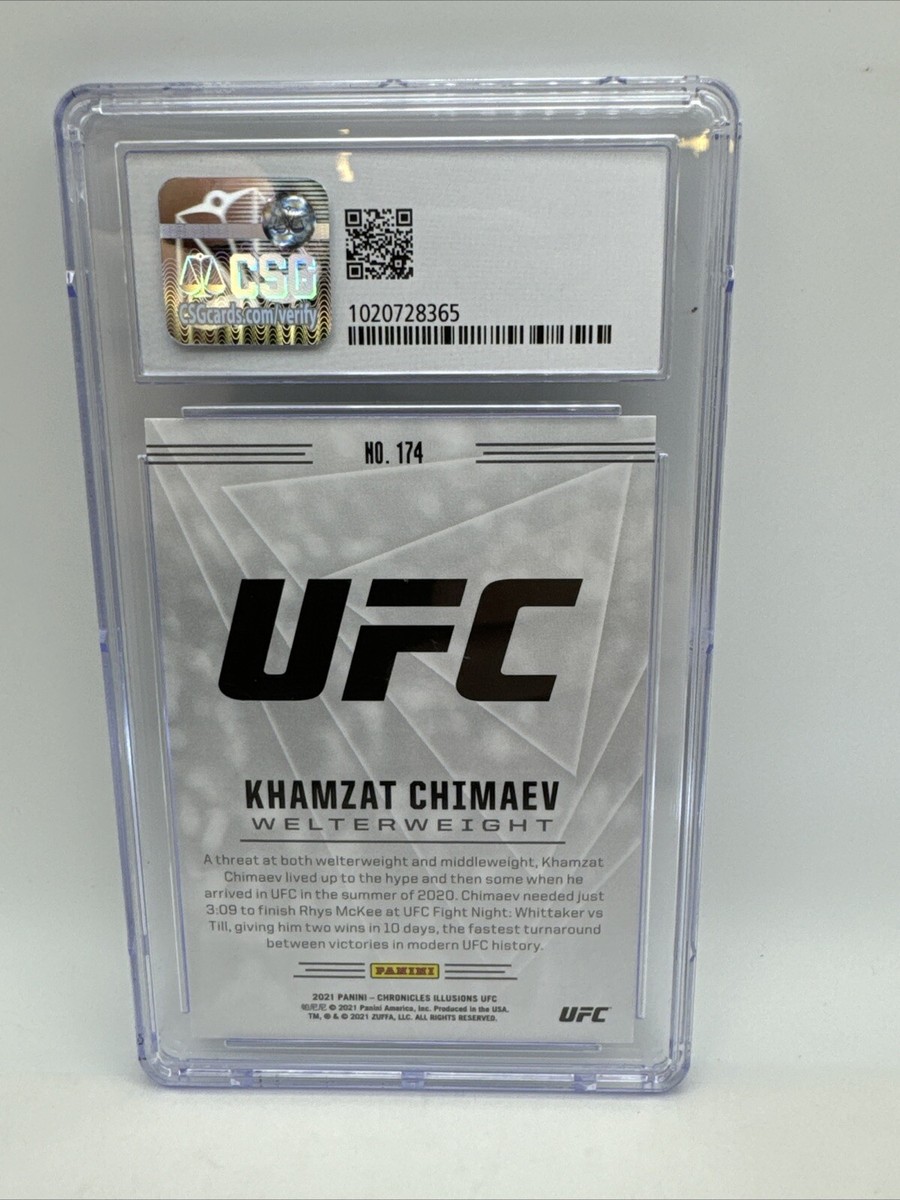 Carte Sport UFC 2021 Panini Chronicles #174 Khamzat Chimaev RC OR 7/8 - Rare