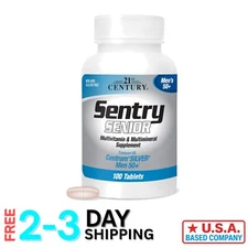 Essential Sentry Multivitamins for Men 50Plus - 100 Tablets | Heart Health Boost