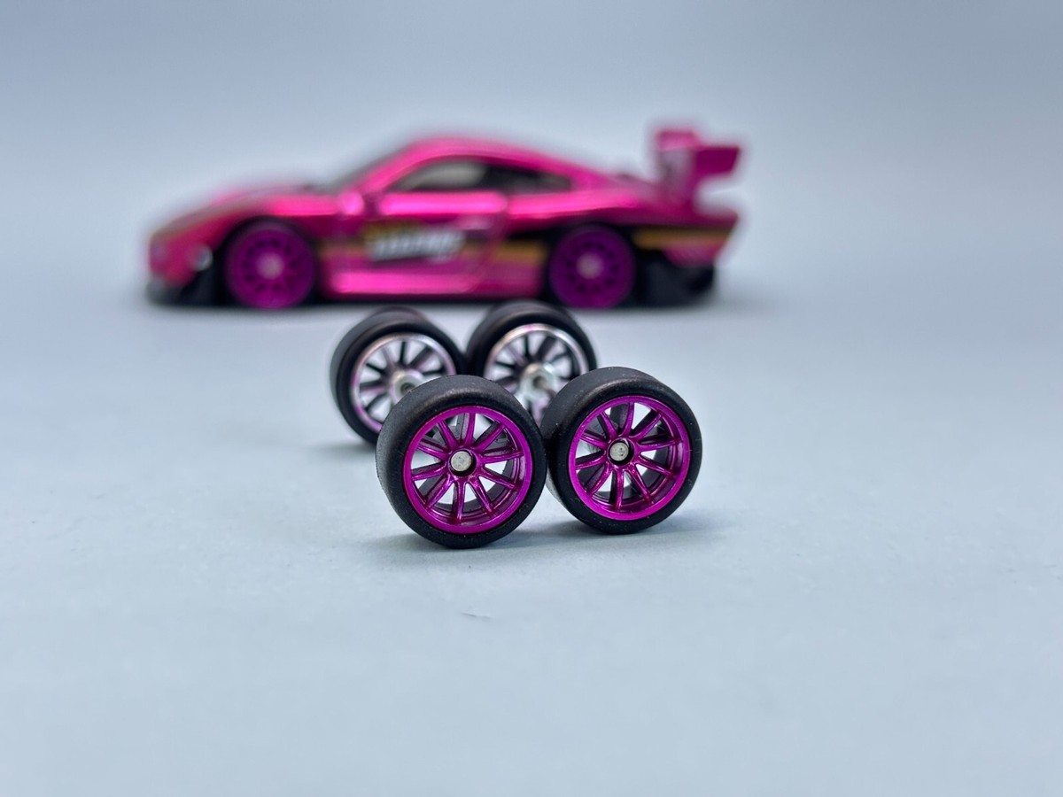R559 Custom Paint Candy Pink Hotwheels 1/64 Real Rider 10 Spoke