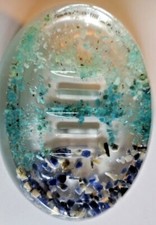 Handmade Non-toxic Epoxy Resin Soap Dish,Genuine Natural Gemstones,Free Gift